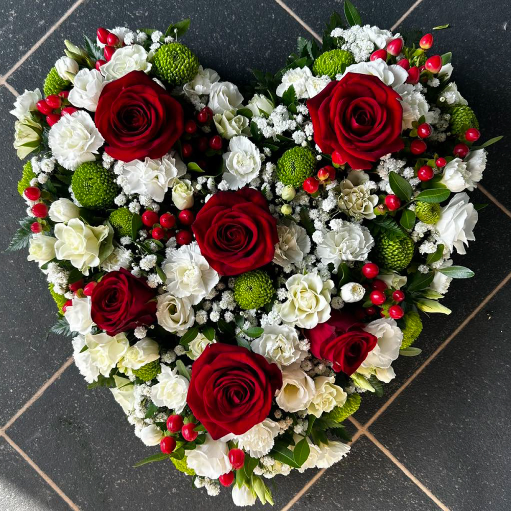 Red Rose Heart Tribute